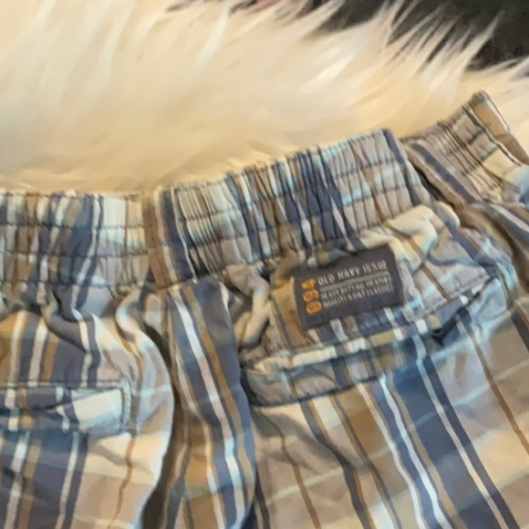 Old Navy Plaid Blue and Tan Shorts - Picture 4 of 6